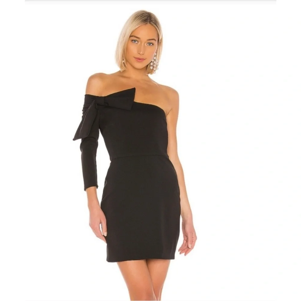 REVOLVE One Shoulder Black Dress - Picture 1 of 3